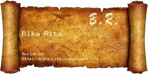 Bika Rita névjegykártya